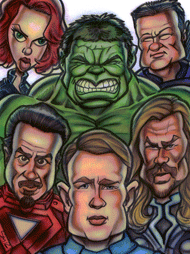 Avengers caricature