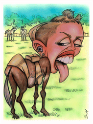 Miley Cyrus caricature