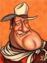 John Wayne caricature